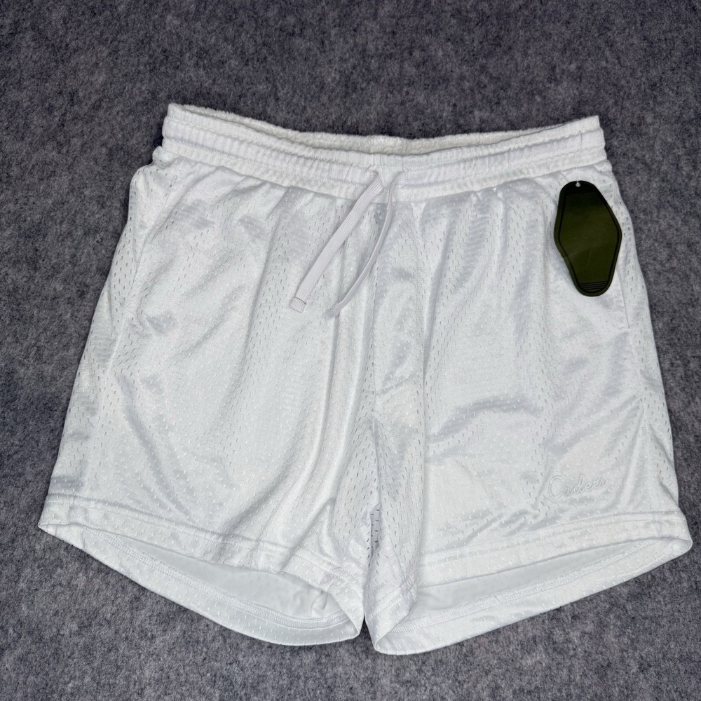 Cadets Men's Check Out Mesh Shorts In White SZ Small NWT Brief-Lined Shorts